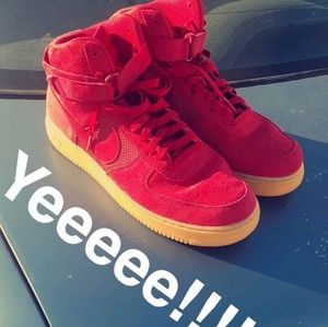 Red Suede AF1s
